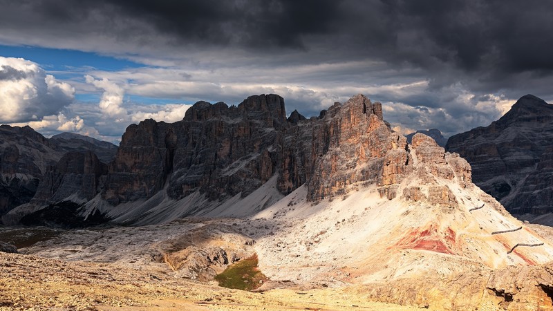 nature, landscape, mountains, brown, beige, clouds
