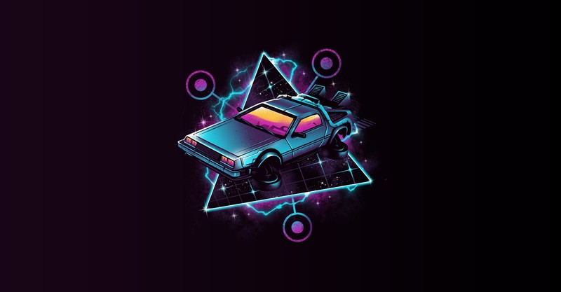 Back to the Future, artwork, movies, DeLorean, car, vehicle, Time Machine
