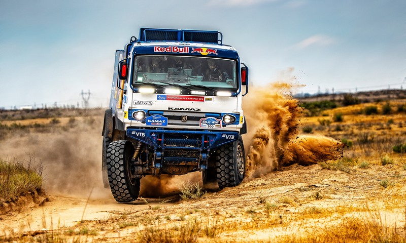 Rally, desert, truck, vehicle, Kamaz