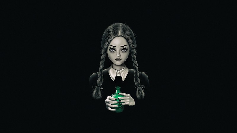artwork, The Addams Family, wednesday addams, Poison