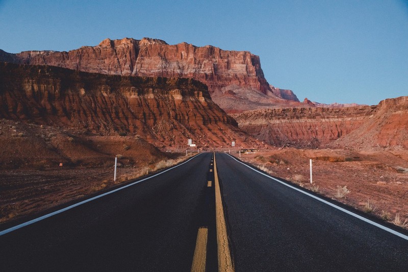 SamAlive, landscape, road, mountains, sky, Grand Canyon