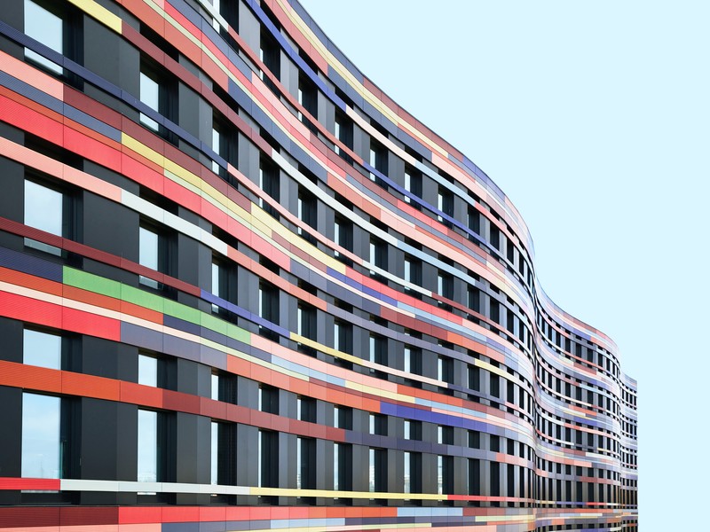 architecture, window, colorful, building, office, wavy