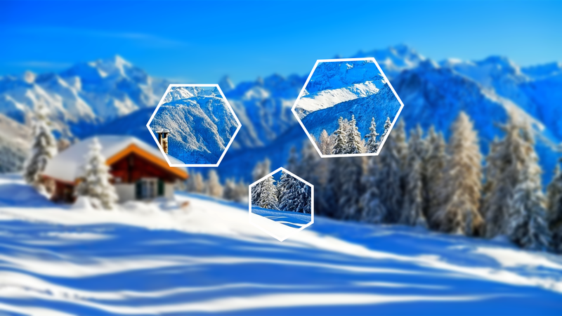 nature, landscape, digital art, mountains, geometry