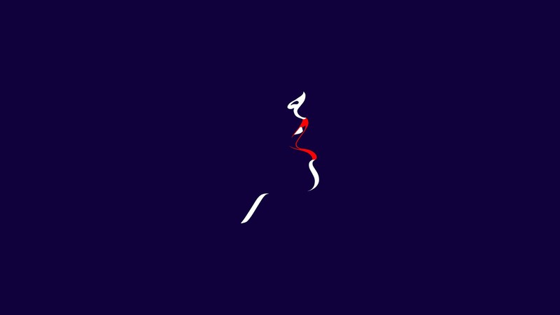 Malika Favre, mouth, open, minimalism, vector