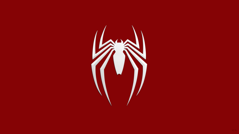 Spider-Man, logo, simple background, Spider-Man (2018), Marvel Comics