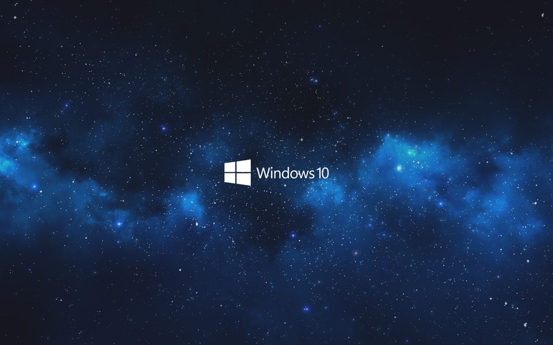 Windows 10, blue, sky, galaxy, space