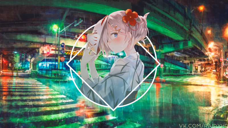 anime, anime girls, picture-in-picture