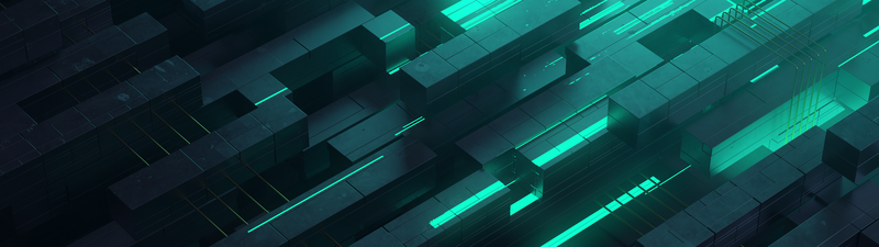 3D, 3D Abstract, abstract, neon glow, teal, technology, turquise