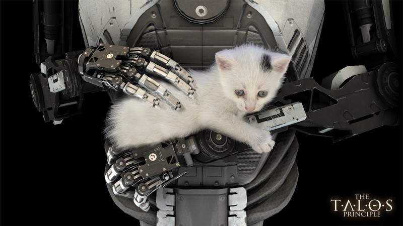 The Talos Principle, cats, robot