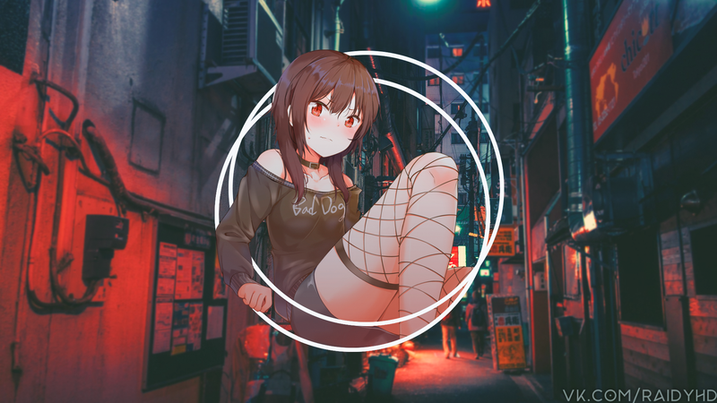 anime, anime girls, picture-in-picture, Megumin