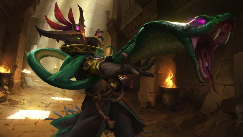 Paladins: Champions of the Realm, men, sorcerer, mask, mantle, snake, Xiao Guang Sun