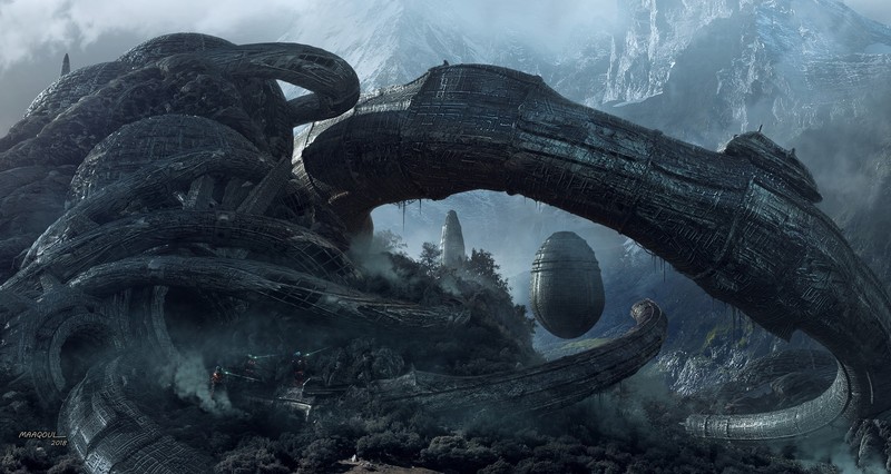 Aziz Maaqoul, digital art, science fiction, fantasy art