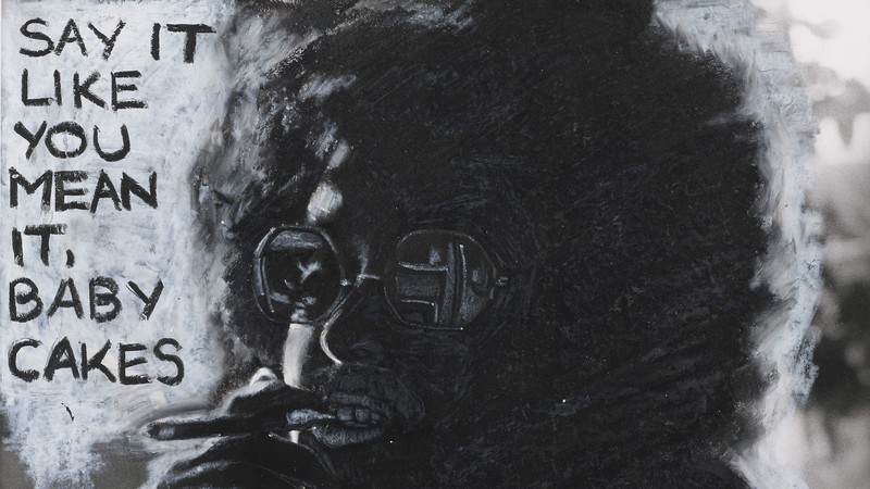 Adrian Piper, quote, monochrome, drawing, artwork, smoking, typography, glasses