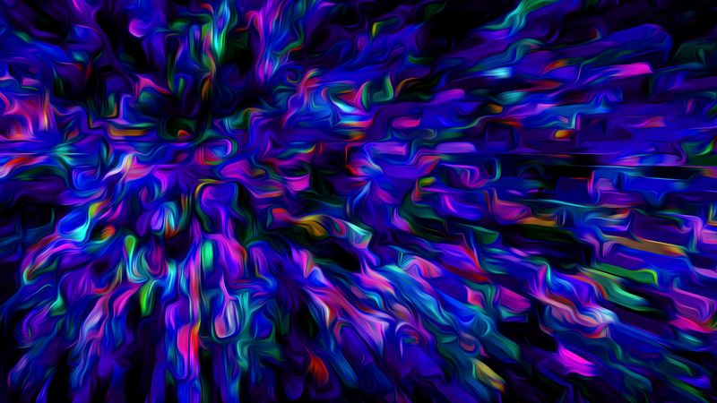 fractal, blur, colorful, abstraction, 4k