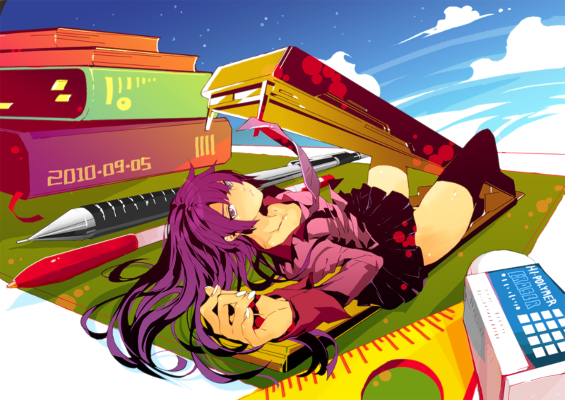 Monogatari Series, Senjougahara Hitagi, anime girls