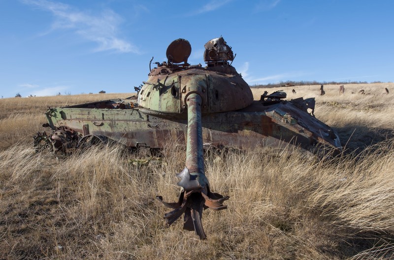 tank, wreck, military, vehicle