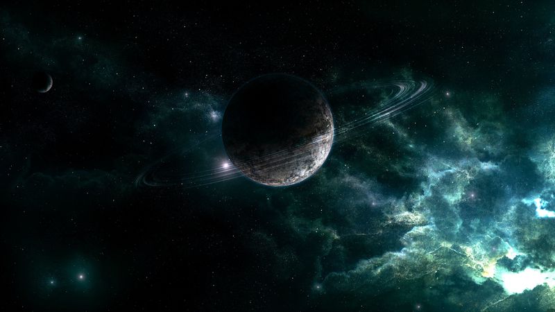planet, stars, nebula, galaxy, space, 4k