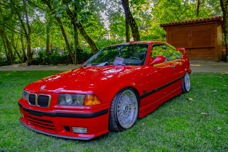 BMW, red, BBS, Stance, low, BMW E36, BMW 3 Series