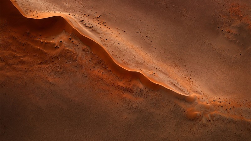 desert, sand, rocks, landscape, nature, aerial view, drone photo