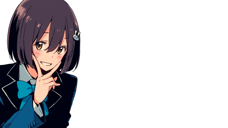 anime, manga, anime girls, simple background, minimalism, white background, Usami Mizuki, Kono Bijutsubu ni wa Mondai ga Aru!, schoolgirl