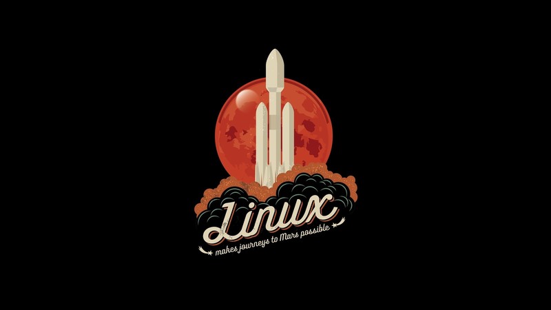 Linux, space, rocket, Moon, minimalism