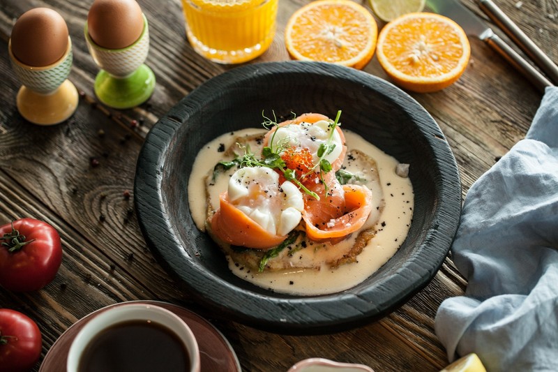 food, coffee, eggs