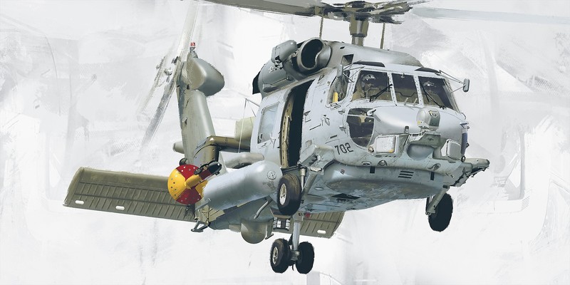 vehicle, Fly, white background, helicopter, concept art, Joe Gloria, aircraft