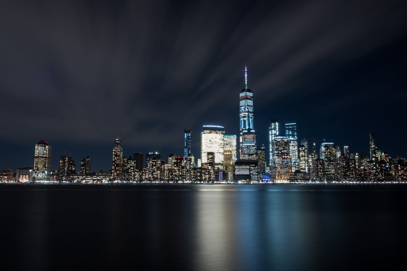 cityscape, city, New York City, Manhattan, city lights, night