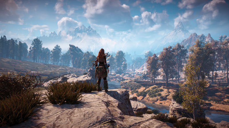 Horizon: Zero Dawn, PlayStation 4, screen shot, landscape, nature, video games