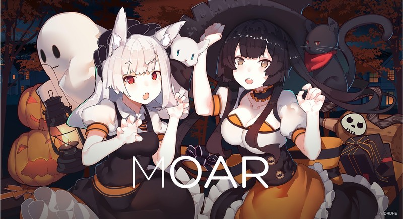 anime girls, Halloween, yukata