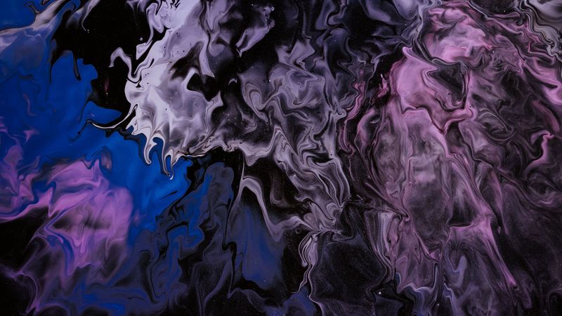 liquid, paint, mixing, stains, dark, 4k