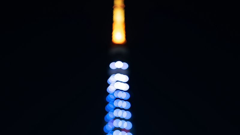 tower, backlight, blur, glare, bokeh, 4k