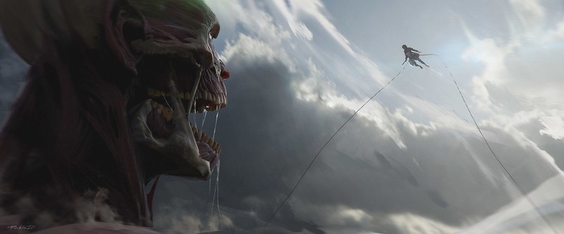 Shingeki no Kyojin, Colossal Titan, Mikasa Ackerman