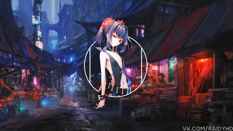 anime, picture-in-picture, anime girls