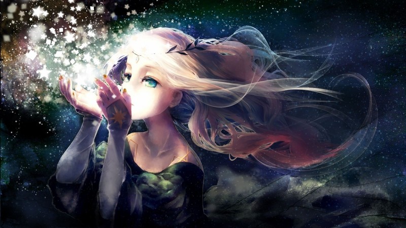 anime girls, anime, blue eyes, fantasy girl, long hair