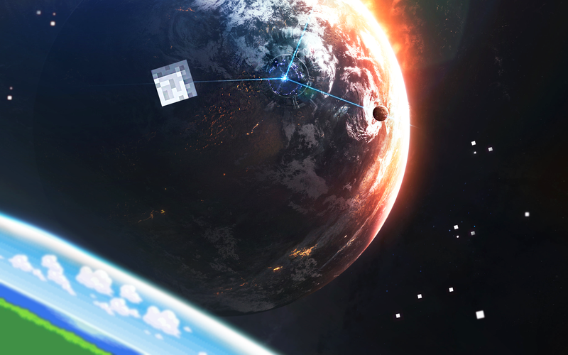 universe, Minecraft, digital art