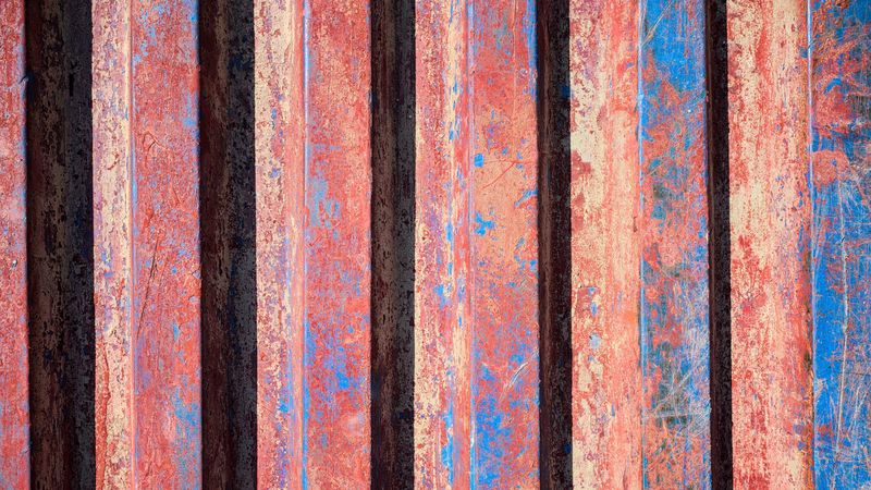 stripes, metal, metallic, scratches, old, 4k