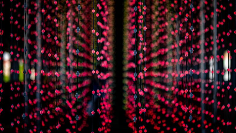 garlands, bulbs, light, glow, colorful, 4k