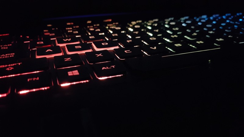 Republic of Gamers, laptop, technology, dark, keyboards, red, green, blue