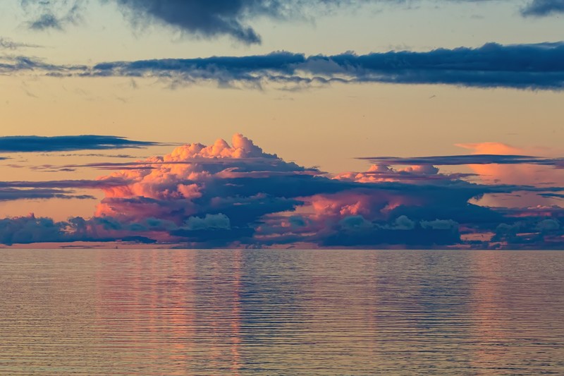Russia, clouds, sunset