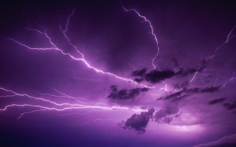 lightning, nature, purple, storm