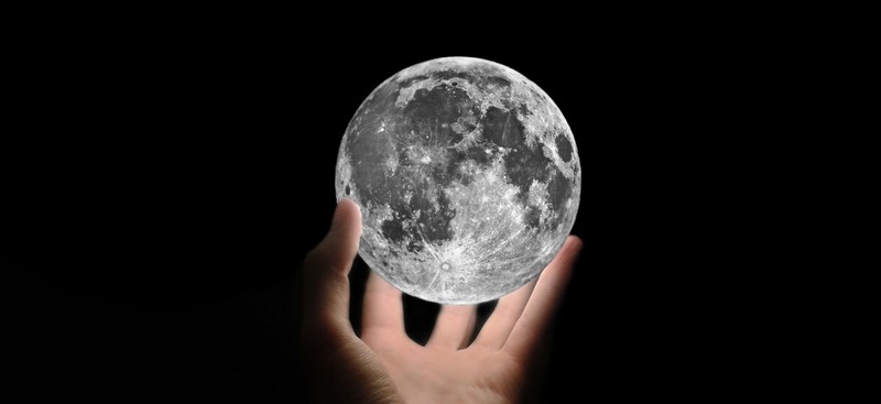 Moon, hand gesture, black background, hands, gray, sphere, black