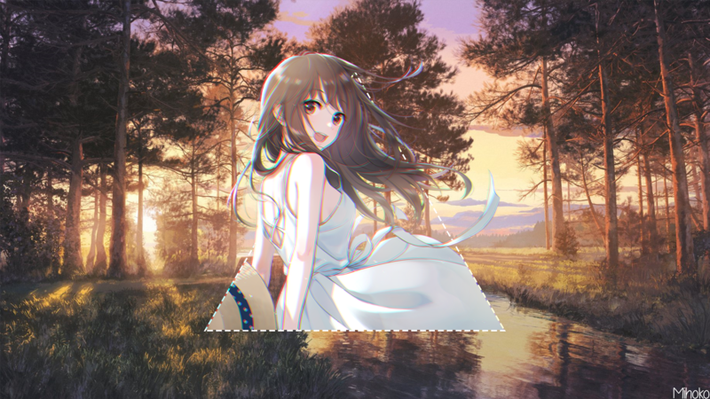 anime, anime girls, blurred, picture-in-picture
