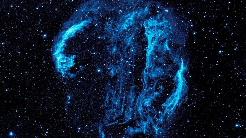 nebula, universe, space, cyan, stars