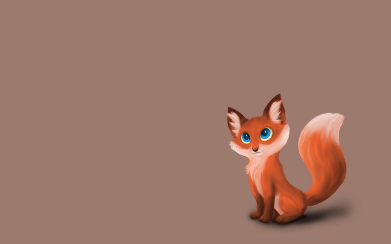 digital art, animals, minimalism, fox
