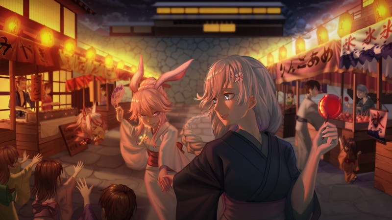 anime, anime girls, Honkai Impact, bunny ears
