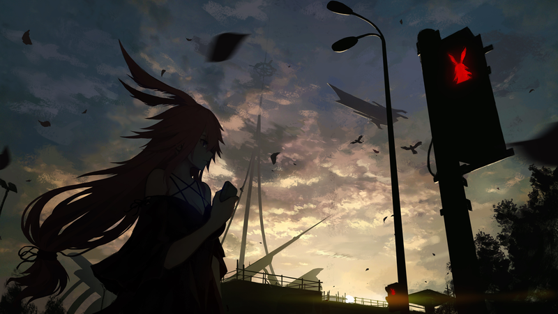 anime, anime girls, Honkai Impact, Yae Sakura (Honkai Impact), low-angle
