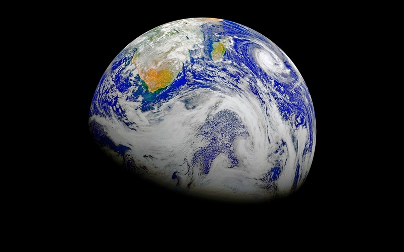 Earth, planet, clouds, space