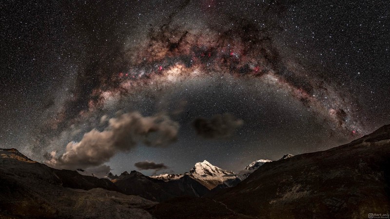nature, landscape, Milky Way