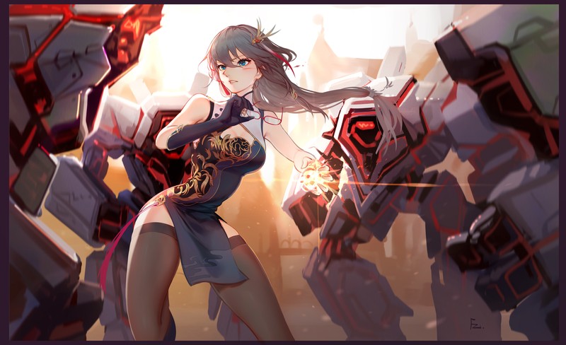 anime, anime girls, Honkai Impact, Cheongsam